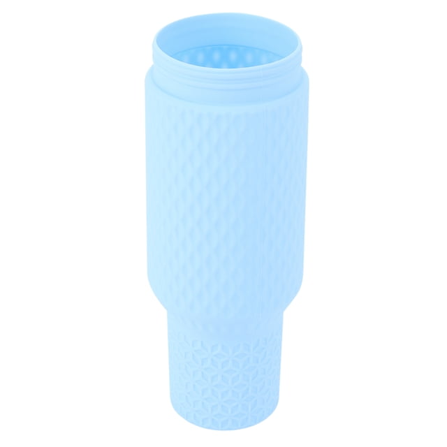 Bingba Cup Forro Silicona Adecuado para 40 Oz Thermos Cup Forro Silicona Grado Alimenticio Beverage Liner (B Modi Blue Lue)