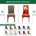 thumbnail image 4 of 4Pcs Christmas Chair Covers for Dining Room Stretch Printed Xmas Kitchen Chair Covers/Christmas Seat Cover Covers Removable Dining Chair Slipcovers for Hotel, Christmas Ceremony, Banquet 16, 4 of 6