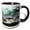 Black/White, variant on 3drose, Travel Niagara Falls New York, 11oz Two-tone Red Mug