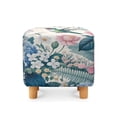 thumbnail image 2 of SCRAWLGOD Hummingbird Daisy Floral Leaf Print Ottoman Cover Square Storage Ottoman Slipcover Thick Stretchable Footrest Stool Covers with Elastic Band for Pets, Machine Washable, 2 of 7