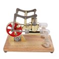 thumbnail image 1 of Stirling Engine Model, Physical Experimental Model Hot Air Stirling Engine Model Golden Low Noise  For Children For Classroom, 1 of 8