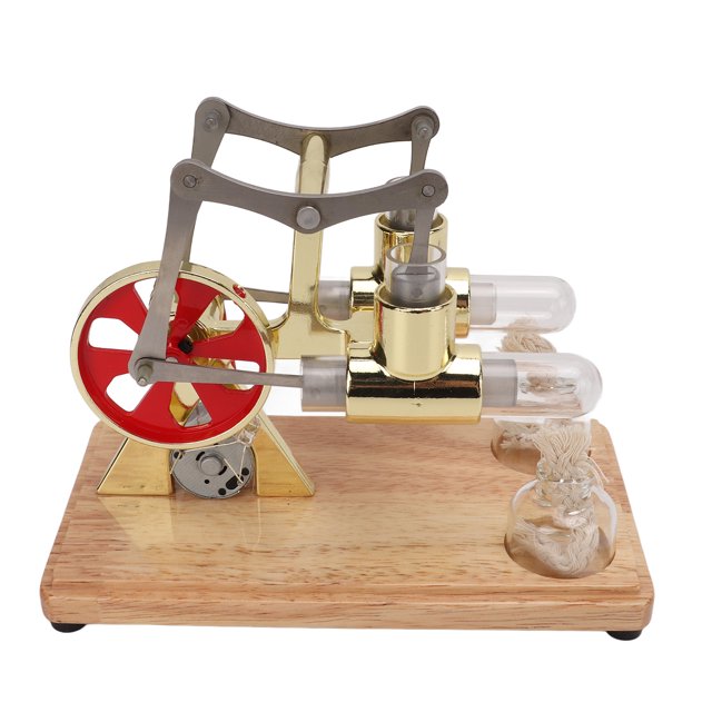 Stirling Engine Model, Physical Experimental Model Hot Air Stirling Engine Model Golden Low Noise For Children For Classroom