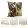thumbnail image 4 of Orinice Horse Graphic Decorative Throw Pillow Cover for Home Couch Living Room Bed Sofa 24x24in, 4 of 5