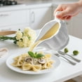 thumbnail image 5 of Waxgamo Gravy Boat with Warmer, 16.2Oz Pumpkin Dripless Gravy Bowl with Handle & Spout for Salad Dressings Milk, Warming Sauces, Creamer, Broth, Black Pepper, 5 of 8