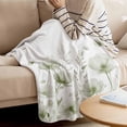 thumbnail image 3 of Throw Blanket Fleece Blanket for Couch, Watercolor Vintage Sage Green Flowers Soft Microfiber Fuzzy Blanket Lightweight Cozy Blanket for Home Bed Sofa 40 x 50 Inch, 3 of 6