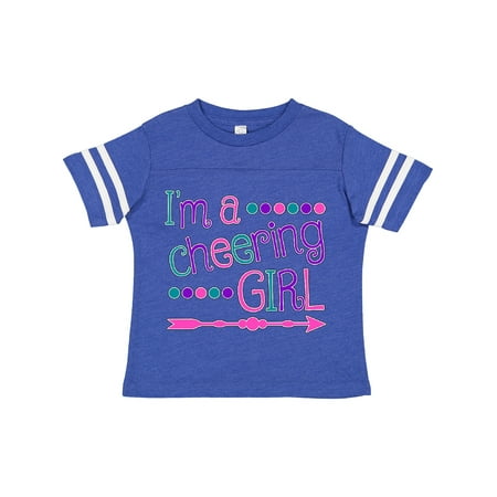 

Inktastic I m a Cheering Girl- Cheerleader with Arrow Gift Toddler Boy or Toddler Girl T-Shirt