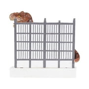 Penn-Plax Jurassic Park Aquarium Decoration – Brown T-Rex Escaping from Paddock – Small Resin
