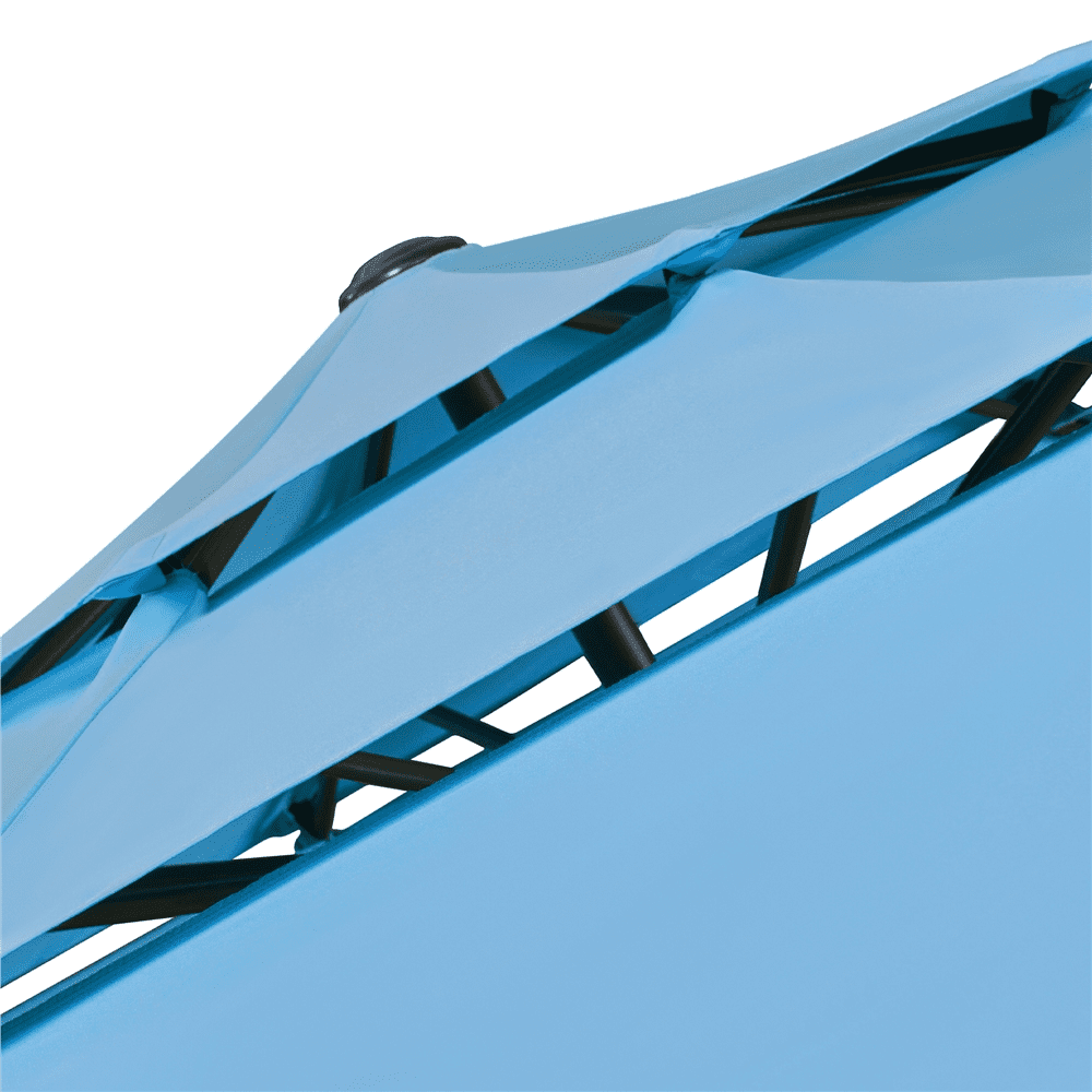 Renwick 10ft Outdoor Vented Table Umbrella with 8 Sturdy Ribs, Sky Blue