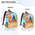 thumbnail image 3 of Honeii Hello Summer3 Print Canvas College Laptop Backpack, Durable Rucksack Travel Notebook Bag School Backpack Book Bag for Men Women-Medium, 3 of 7