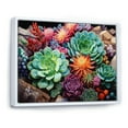 thumbnail image 2 of Designart "Desert Gem Green Orange Succulents I" Floral Floater Framed Wall Decor, 2 of 7