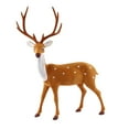 thumbnail image 5 of BSJJY Generic Deer Decorative Figurine, Plastic Reindeer Sculpture Winter Christmas Decoration Elk Statue, Animal Figurine for Living Room, Office, Shop Window ( 20cm ), Brown,1PCS, 5 of 9