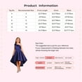 thumbnail image 7 of Yartina Kids Flower Girl One Shoulder Bridesmaid Dress High Low Hem Ruched Chiffon Formal Ball Gown Blue 4, 7 of 7