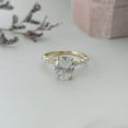 thumbnail image 4 of Oval Simulated Diamond Moissanite Ring: 14k Gold Plated Sterling Silver Engagement Ring, 4 of 4