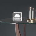 thumbnail image 3 of Adornos de grabado de pisapapeles de cristal 3D, de señal meteorológica, artesanías, recuerdos para el hogar, oficina, decoración de boda Fe Lluvia Baoblaze Cubo de cristal, 3 of 8