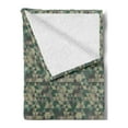 thumbnail image 2 of Khaki Soft Flannel Fleece Blanket, Triangular Contemporary Art with Camouflage Influences Repetitive Pattern Protection, Cozy Plush for Indoor and Outdoor Use, 50" x 70", Multicolor, by Ambesonne, 2 of 5
