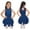 Navy Blue, variant on iiniim Girls Sequins Figure Ice Skating Sleeveless Asymmetrical Ballet Leotard Tutu Skirted Costume 6-16