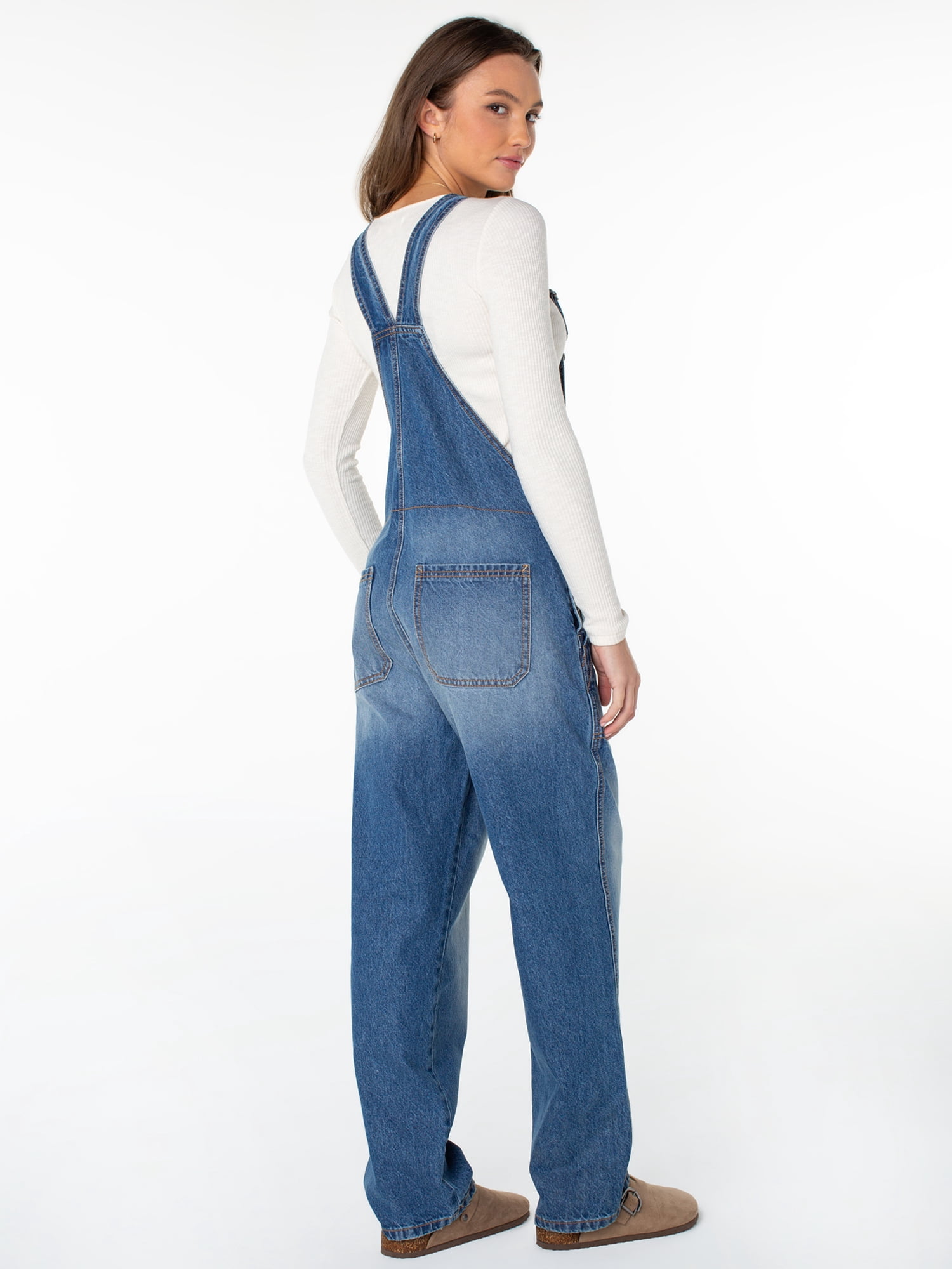 Celebrity Pink Women's Relaxed Boyfriend Overall, Sizes XS-XXXL