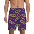 thumbnail image 2 of Picia Carnival Masks and Beads Pajama Shorts for Men, Men's Pajama Bottoms, Sleepwear,Short Pajama Pants-4X-Large, 2 of 9