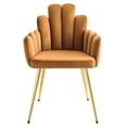 thumbnail image 6 of Modway Viceroy Performance Velvet Dining Chair Set of 2 in Gold Cognac, 6 of 9