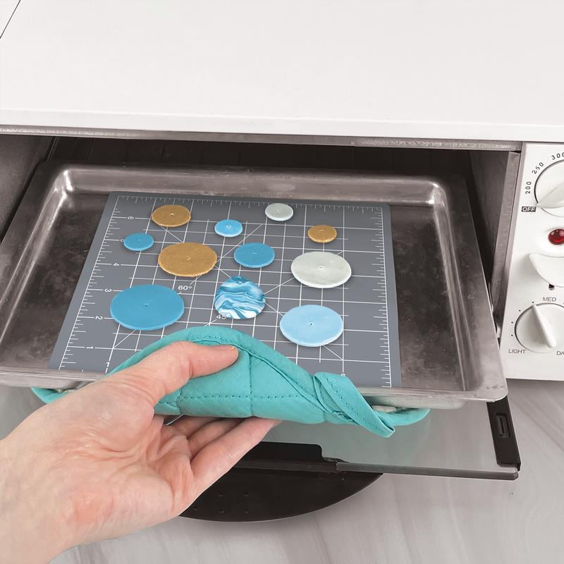 ArtSkills - Art Elements Polymer Clay Silicone Baking Mat - Oven Safe Non-Stick Work Mat for Clay with Measuring Grid