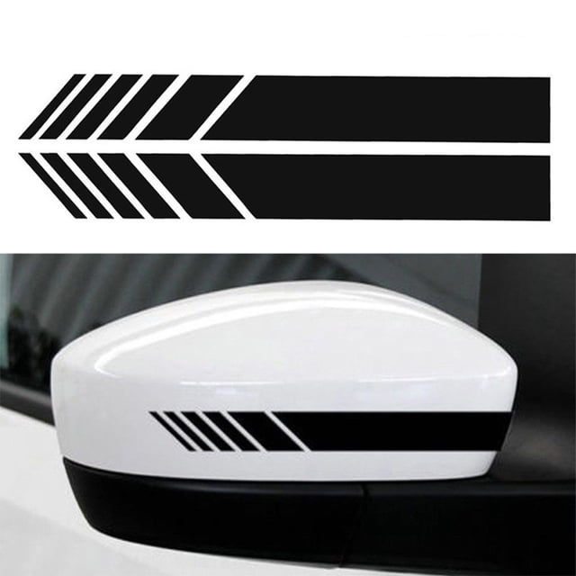 Meitianfacai Car Rearview Mirror Sticker Striped Car Decal Sticker Rearview Mirror Matching Sticker