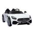 thumbnail image 1 of Aosom Licensed Kids Ride-On Car 12V with Remote Control, Suspension Wheel, Adjustable Speed, White, 1 of 10