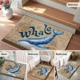thumbnail image 5 of Vintage Whale Entryway Rug 2'x3'&nbsp; Non Slip Front Door Mats, Brown Nautical Anchor Bubbles Coastal Entrance Rugs Indoor Outdoor Carpet, Washable Floor Mats Small Area Rug for Bedroom Kitchen, 5 of 8