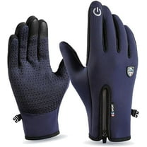 Boolex Sport Gloves, Ultimate Waterproof & Windproof Thermal Non-Slip Gloves, Outdoor Work(Dark Blue,M)