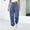 Blue, variant on Women's Loose Cuffed Jogger Sweatpants, Solid Elastic Waist Casual Athletic Loungewear Long Pants S-3XL