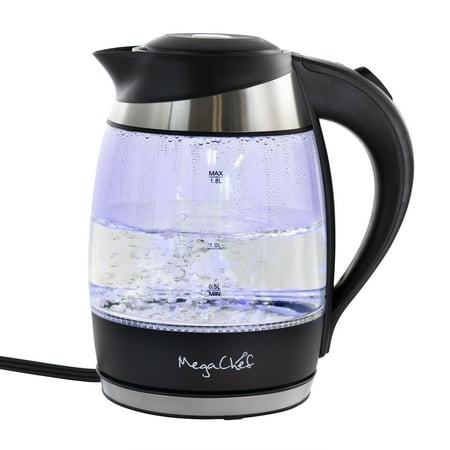 

MegaChef-MegaChef 1.8Lt. Glass and Stainless Steel Electric Tea Kettle