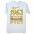 thumbnail image 3 of Made In 1963 Limited Edition 62 Years Of Being Awesome Tee Tops Round Neck Short-Sleeve Fashion Tshirt Clothing Casual T-shirts, 3 of 6