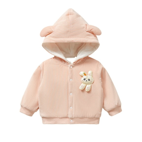 LYMAYTER Boys Girls Cotton Jackets Infant Baby Warm Cardigan Clothing Winter Thickened Cozy Jackets for 6 Months-4 Years