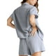 thumbnail image 3 of Lucakuins, conjunto de pijama de 2 piezas para mujer, camisa holgada de manga corta y pantalones cortos elásticos, ropa de dormir suave para dormir Lucakuins  moda, 3 of 3