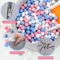 thumbnail image 6 of SweHouse Foam Ball Pit for Toddlers & Babies, Large Soft Round Playpen with Memory Sponge, Indoor Outdoor Kiddie Ball Pool Play Space, Ideal Gift for Infants Boys & Girls (Grey, Balls Not Included), 6 of 9