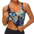 thumbnail image 3 of Fuzoiu Abstract Blue Squares Print Women's Sports Vest,U-Back Sports Tank,Gym Vests,Athletic Sleeveless Shirts,Exercise Undershirts,Yoga, Gym, and Dance Wear-X-Large, 3 of 8