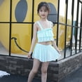 thumbnail image 5 of Mercatoo Girls Swimsuit 2Pcs Set Flounced Camisoles Tankini Swimwear and Short Skirt Outfit Kids Girls Beach Bathing Suits, 5 of 5