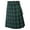 Green, variant on Kilt for Men Adjustable Straps Contrast Color Scottish Utility Traditional Highland Kilt with Pocket Lightweight Loose Fit Pleated Skirt