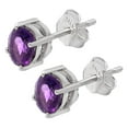 thumbnail image 6 of Natural African Amethyst Stud 925 Sterling Silver Earrings Jewelry DGE1075_A E-1017, 6 of 6