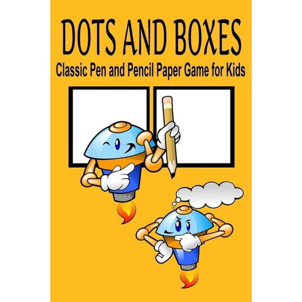 Dots and Boxes Classic Pen and Pencil Paper Game for Kids 6" x 9