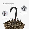 thumbnail image 7 of Knirps A.760 Curved Handle Rain Umbrella for Adults in Jaguar – 42" Windproof Automatic Open Canopy, Ultra Lightweight Steel Aluminum Frame with Large Button, Rounded Tips, Polyester Case Included, 7 of 7