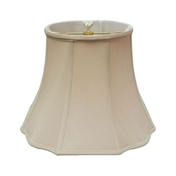 Royal Designs Flare Bottom Outside Corner Scallop Lamp Shade, Beige, 8" x 14" x 11"