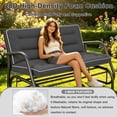 thumbnail image 2 of 63"x40" Outdoor Swing Cushion with Backrest, Memory Foam, Tie Straps, Oxford Fabric Replacement for Porch Bench 2/3 Seater, 2 of 7