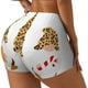 thumbnail image 1 of Balery Christmas Gnomes In Leopard Pantalones cortos de entrenamiento estampados para mujer, sin costuras, ajustados, para gimnasio, yoga, correr, deportes, ejercicio activo, fitness.-Large, 1 of 8