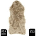 thumbnail image 6 of Ultra Soft Faux Sheepskin Fur Shag Rug Light Brown 2' x 4' Sheepskin, 6 of 6
