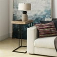 thumbnail image 2 of Allora 18" Industrial Wood C Side Table in Natural Brown, 2 of 7