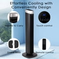 thumbnail image 5 of 42" Tower Fan with 3 Speeds & 3 Modes, 25dB Quite Standing Fan for Home,120°  Oscillating Bladeless Fan Equipped Remote Control,28ft/S Powerful Airflow, 5 of 8