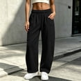 thumbnail image 2 of Women's cargo sweatpants elastic waist Womens Winter Casual Fashion Solid Color Multi Pocket Drawstring Elastic Waist Sweatpants Comfy Sweatpants for Women Gifts for Her, 2 of 7