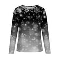 thumbnail image 4 of Aqestyerly Haut de Noël pour Femmes Mode T-Shirt Décontracté à Col Rond à Manches Longues Imprimé Blouse Hauts pour Femmes, 4 of 5