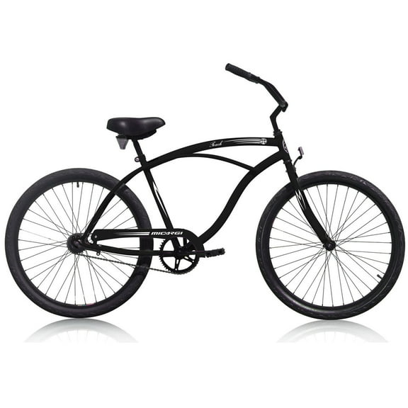 Micargi Men'sTouch 26-inch Matte Black Beach Cruiser