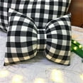 thumbnail image 3 of Pillow for Throw Pillows | Handmade Striped Bow Design Washable Car Neck Sofa Waist Cushion Cover Home, 3 of 4